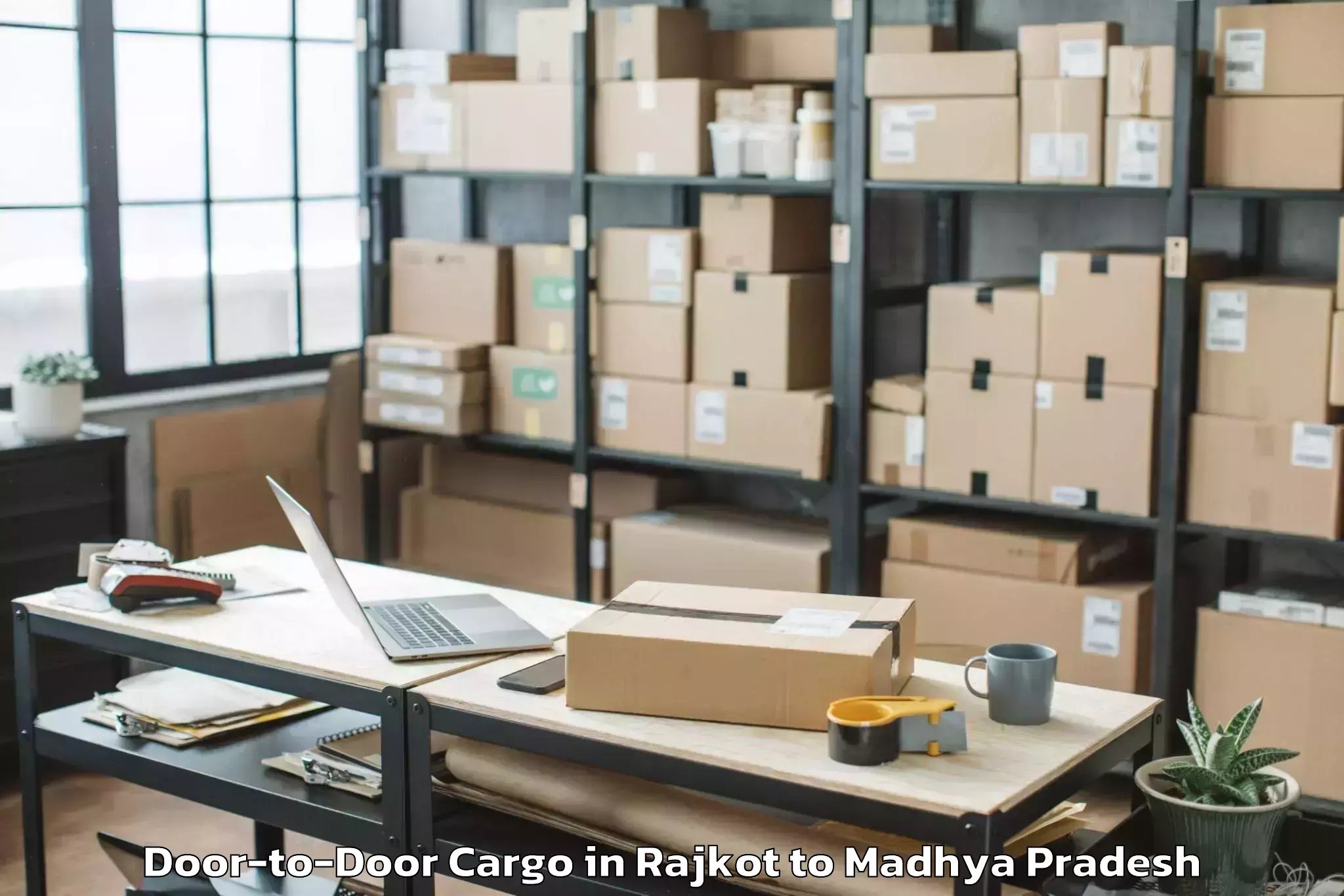 Quality Rajkot to Abhilashi University Bhopal Door To Door Cargo